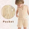 imageYOUNGER TREE Toddler Baby Boy Clothes Cotton Dinosaur Summer Outfits Tank Tops Short SetsBeige