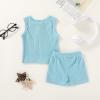 imageYOUNGER TREE Toddler Baby Boy Clothes Cotton Dinosaur Summer Outfits Tank Tops Short SetsGrayish Blue