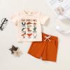 imageYOUNGER TREE Toddler Baby Boy Summer Clothes Dinosaur TShirt and Shorts Boy Outfits 12 Months to 4TBeige Clothes