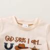 imageYOUNGER TREE Toddler Baby Boy Summer Clothes Dinosaur TShirt and Shorts Boy Outfits 12 Months to 4TBeige Clothes