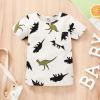 imageYOUNGER TREE Toddler Baby Boy Summer Clothes Dinosaur TShirt and Shorts Boy Outfits 12 Months to 4TBlue