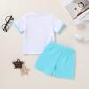 imageYOUNGER TREE Toddler Baby Boy Summer Clothes Dinosaur TShirt and Shorts Boy Outfits 12 Months to 4TBlue Clothes