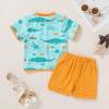 imageYOUNGER TREE Toddler Baby Boy Summer Clothes Dinosaur TShirt and Shorts Boy Outfits 12 Months to 4TCrocodile