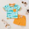 imageYOUNGER TREE Toddler Baby Boy Summer Clothes Dinosaur TShirt and Shorts Boy Outfits 12 Months to 4TCrocodile
