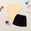 imageYOUNGER TREE Toddler Baby Boy Summer Clothes Dinosaur TShirt and Shorts Boy Outfits 12 Months to 4TLight Yellow Dinosaur