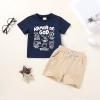 imageYOUNGER TREE Toddler Baby Boy Summer Clothes Dinosaur TShirt and Shorts Boy Outfits 12 Months to 4TNavy Blue Clothes
