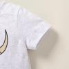 imageYOUNGER TREE Toddler Baby Boy Summer Clothes Short Sleeve Cow Letter Print TShirt  Shorts 2pcs Outfits SetWhite