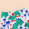 imageYOUNGER TREE Toddler Baby Boy Swimsuit Long Sleeve Bathing Suit Rash Guard Shirt Trunk Sets Swimwear Summer Clothes OutfitsDinosaurs Inviting You to Play
