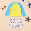 imageYOUNGER TREE Toddler Baby Boy Swimsuit Long Sleeve Bathing Suit Rash Guard Shirt Trunk Sets Swimwear Summer Clothes OutfitsDiving Sharks