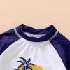 imageYOUNGER TREE Toddler Baby Boy Swimsuit Long Sleeve Bathing Suit Rash Guard Shirt Trunk Sets Swimwear Summer Clothes OutfitsOcean sailboats and Trees