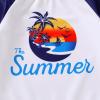 imageYOUNGER TREE Toddler Baby Boy Swimsuit Long Sleeve Bathing Suit Rash Guard Shirt Trunk Sets Swimwear Summer Clothes OutfitsOcean sailboats and Trees