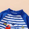 imageYOUNGER TREE Toddler Baby Boy Swimsuit Long Sleeve Bathing Suit Rash Guard Shirt Trunk Sets Swimwear Summer Clothes OutfitsStripes With Crab
