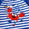 imageYOUNGER TREE Toddler Baby Boy Swimsuit Long Sleeve Bathing Suit Rash Guard Shirt Trunk Sets Swimwear Summer Clothes OutfitsStripes With Crab