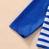 imageYOUNGER TREE Toddler Baby Boy Swimsuit Long Sleeve Bathing Suit Rash Guard Shirt Trunk Sets Swimwear Summer Clothes OutfitsStripes With Crab