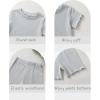 imageYOUNGER TREE Toddler Baby Girl Clothes Ribbed Knit Short Sleeve Tshirt Shorts Sets Little Girl Summer Outfits Clothing SetBlue