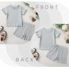 imageYOUNGER TREE Toddler Baby Girl Clothes Ribbed Knit Short Sleeve Tshirt Shorts Sets Little Girl Summer Outfits Clothing SetBlue