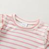imageYOUNGER TREE Toddler Baby Girl Clothes Ribbed Knit Short Sleeve Tshirt Shorts Sets Little Girl Summer Outfits Clothing SetPink Stripspink Shorts