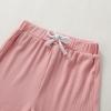 imageYOUNGER TREE Toddler Baby Girl Clothes Ribbed Knit Short Sleeve Tshirt Shorts Sets Little Girl Summer Outfits Clothing SetPink Stripspink Shorts