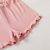 imageYOUNGER TREE Toddler Baby Girl Clothes Ribbed Knit Short Sleeve Tshirt Shorts Sets Little Girl Summer Outfits Clothing SetPink Stripspink Shorts