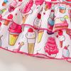 imageYOUNGER TREE Toddler Baby Girl Clothes Ruffle Sleeveless Strap Dress Tank Shorts Set Summer Outfits With BagIce Cream