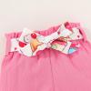 imageYOUNGER TREE Toddler Baby Girl Clothes Ruffle Sleeveless Strap Dress Tank Shorts Set Summer Outfits With BagIce Cream