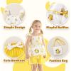 imageYOUNGER TREE Toddler Baby Girl Clothes Ruffle Sleeveless Strap Dress Tank Shorts Set Summer Outfits With BagLittle Yellow Duck