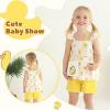 imageYOUNGER TREE Toddler Baby Girl Clothes Ruffle Sleeveless Strap Dress Tank Shorts Set Summer Outfits With BagLittle Yellow Duck