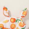 imageYOUNGER TREE Toddler Baby Girl Clothes Ruffle Sleeveless Strap Dress Tank Shorts Set Summer Outfits With BagOrange