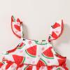 imageYOUNGER TREE Toddler Baby Girl Clothes Ruffle Sleeveless Strap Dress Tank Shorts Set Summer Outfits With BagWatermelon