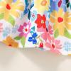 imageYOUNGER TREE Toddler Baby Girl Clothes Sleeveless Ruffle Bowknot Dress Top Shorts Set Summer Outfits for Little Kids GirlsBeautiful Flowerblue Shorts