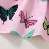 imageYOUNGER TREE Toddler Baby Girl Clothes Sleeveless Ruffle Bowknot Dress Top Shorts Set Summer Outfits for Little Kids GirlsButterflypink Shorts