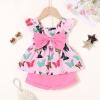 imageYOUNGER TREE Toddler Baby Girl Clothes Sleeveless Ruffle Bowknot Dress Top Shorts Set Summer Outfits for Little Kids GirlsButterflypink Shorts
