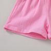 imageYOUNGER TREE Toddler Baby Girl Clothes Sleeveless Ruffle Bowknot Dress Top Shorts Set Summer Outfits for Little Kids GirlsDinopink Shorts