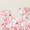 imageYOUNGER TREE Toddler Baby Girl Clothes Sleeveless Ruffle Bowknot Dress Top Shorts Set Summer Outfits for Little Kids GirlsFlamingo and Pineapple