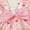 imageYOUNGER TREE Toddler Baby Girl Clothes Sleeveless Ruffle Bowknot Dress Top Shorts Set Summer Outfits for Little Kids GirlsFlamingo and Pineapple