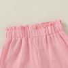 imageYOUNGER TREE Toddler Baby Girl Clothes Sleeveless Ruffle Bowknot Dress Top Shorts Set Summer Outfits for Little Kids GirlsFlamingo and Pineapple