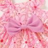 imageYOUNGER TREE Toddler Baby Girl Clothes Sleeveless Ruffle Bowknot Dress Top Shorts Set Summer Outfits for Little Kids GirlsPink Romantic Flower