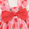 imageYOUNGER TREE Toddler Baby Girl Clothes Sleeveless Ruffle Bowknot Dress Top Shorts Set Summer Outfits for Little Kids GirlsPink Strawberry