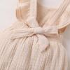 imageYOUNGER TREE Toddler Baby Girl Ruffled Sleeveless Romper Casual Summer Jumpsuit Cotton Linen ClothesApricot