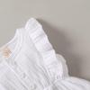 imageYOUNGER TREE Toddler Baby Girl Ruffled Sleeveless Romper Casual Summer Jumpsuit Cotton Linen ClothesButtonwhite