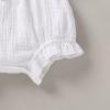 imageYOUNGER TREE Toddler Baby Girl Ruffled Sleeveless Romper Casual Summer Jumpsuit Cotton Linen ClothesButtonwhite