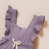 imageYOUNGER TREE Toddler Baby Girl Ruffled Sleeveless Romper Casual Summer Jumpsuit Cotton Linen ClothesLight Purple
