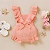 imageYOUNGER TREE Toddler Baby Girl Ruffled Sleeveless Romper Casual Summer Jumpsuit Cotton Linen ClothesPink