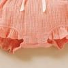 imageYOUNGER TREE Toddler Baby Girl Ruffled Sleeveless Romper Casual Summer Jumpsuit Cotton Linen ClothesPink