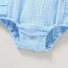 imageYOUNGER TREE Toddler Baby Girl Ruffled Sleeveless Romper Casual Summer Jumpsuit Cotton Linen ClothesRuffle Romper Blue