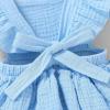 imageYOUNGER TREE Toddler Baby Girl Ruffled Sleeveless Romper Casual Summer Jumpsuit Cotton Linen ClothesRuffle Romper Blue