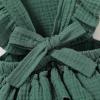 imageYOUNGER TREE Toddler Baby Girl Ruffled Sleeveless Romper Casual Summer Jumpsuit Cotton Linen ClothesRuffle Romper Green