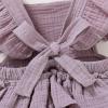 imageYOUNGER TREE Toddler Baby Girl Ruffled Sleeveless Romper Casual Summer Jumpsuit Cotton Linen ClothesRuffle Romper Purple