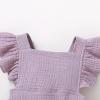 imageYOUNGER TREE Toddler Baby Girl Ruffled Sleeveless Romper Casual Summer Jumpsuit Cotton Linen ClothesRuffle Romper Purple