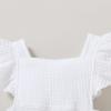 imageYOUNGER TREE Toddler Baby Girl Ruffled Sleeveless Romper Casual Summer Jumpsuit Cotton Linen ClothesRuffle Romper White